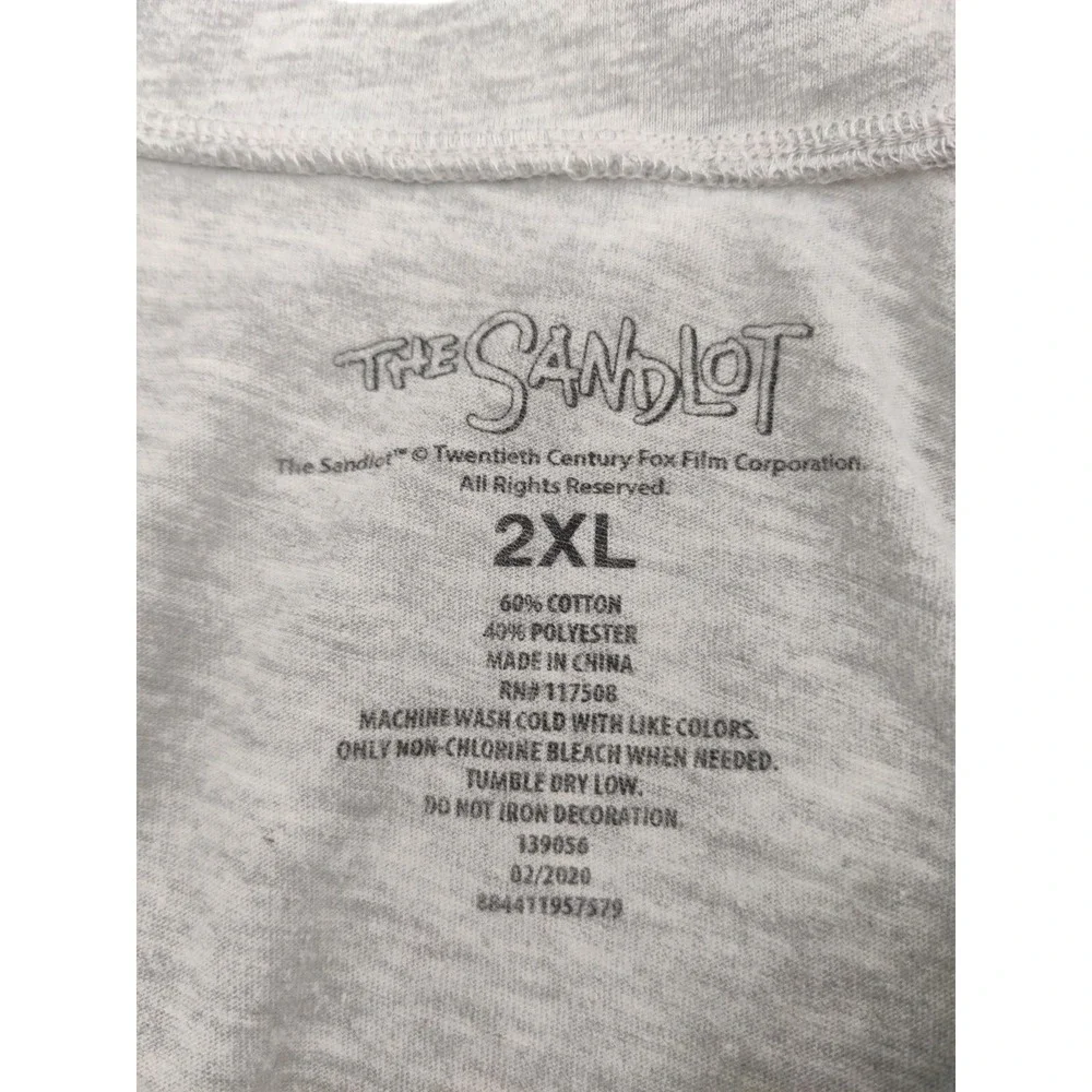 The Sandlot Youre Killing Me Smalls Graphic T Shirt Grey Mens 2XL‎